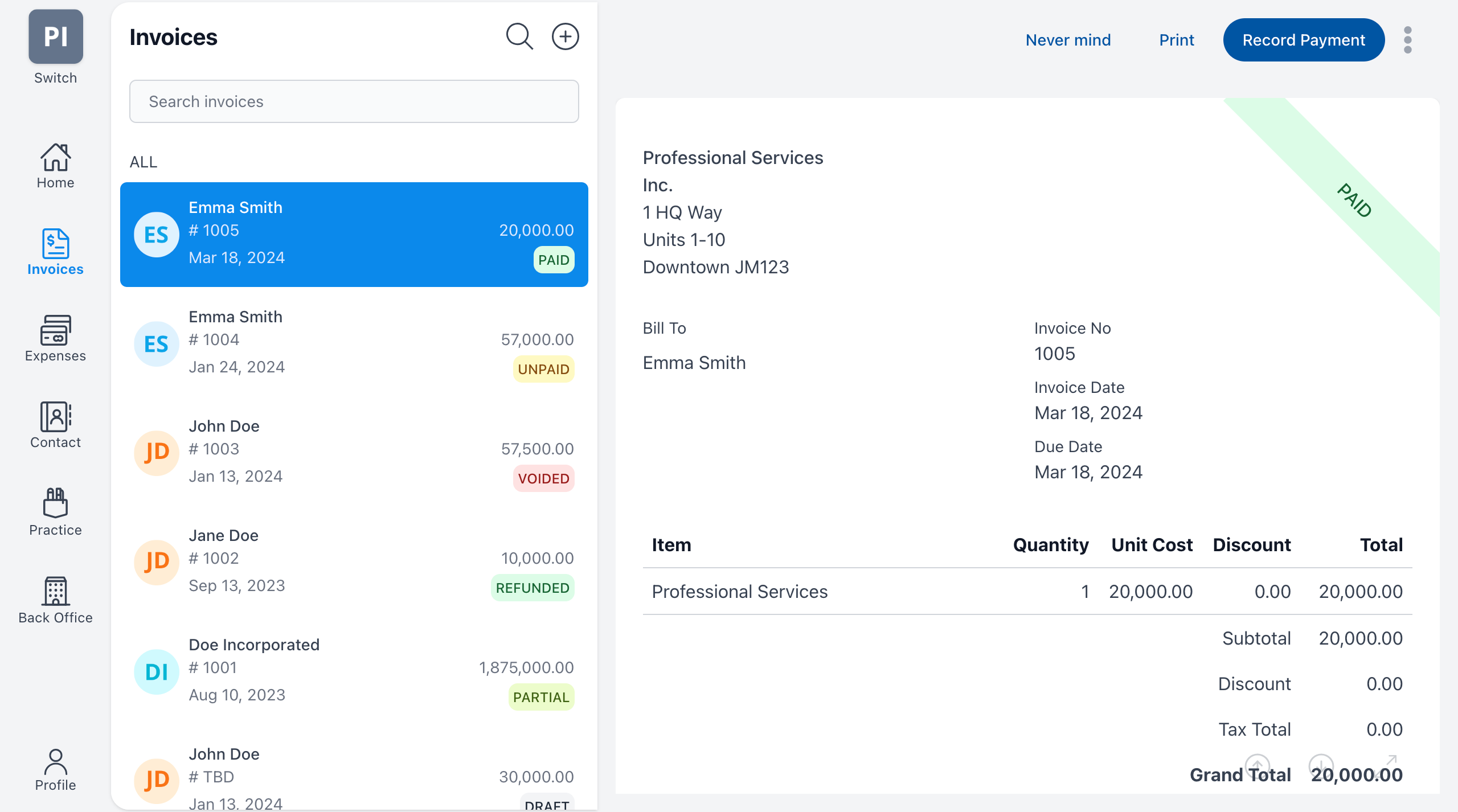 HeadOffice Accounts Receivables